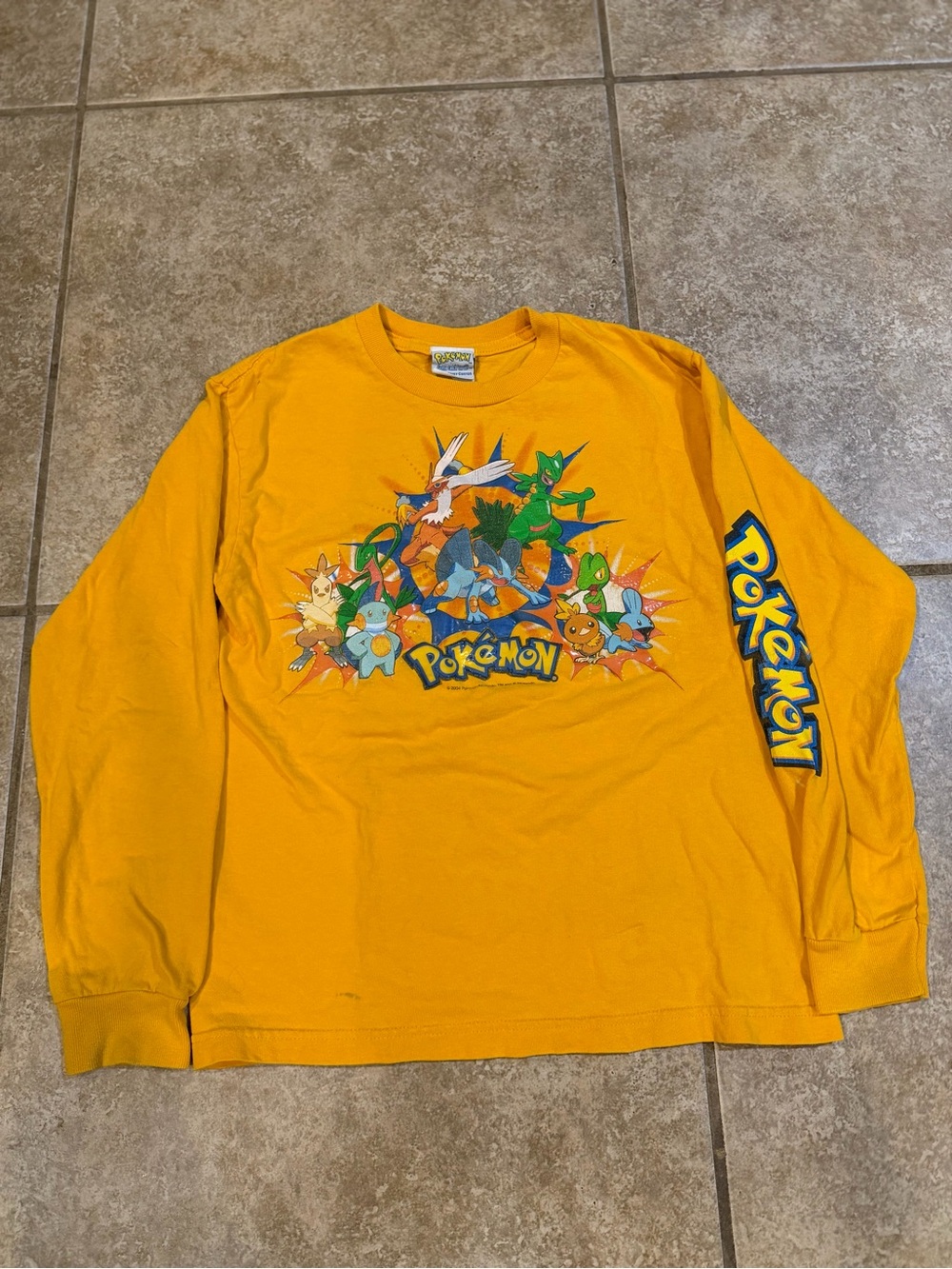 Vintage 2004 Pokémon Long Sleeve Graphic Shirt Y2K Nintendo Youth S
